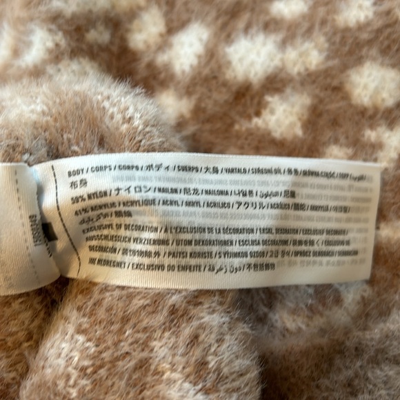 Abercrombie & Fitch Women’s Sweater Soft A&F collection Small Tan & White - Picture 5 of 5